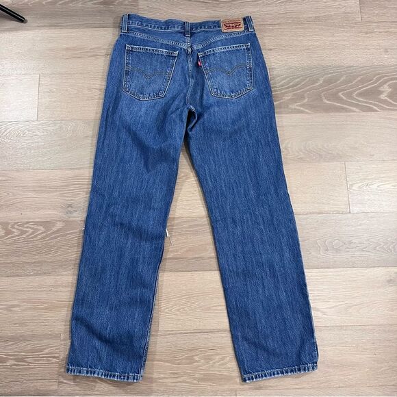 Levi’s Low Pro Straight Medium Wash Distressed Boyfriend Jeans 29 - Picture 6 of 9
